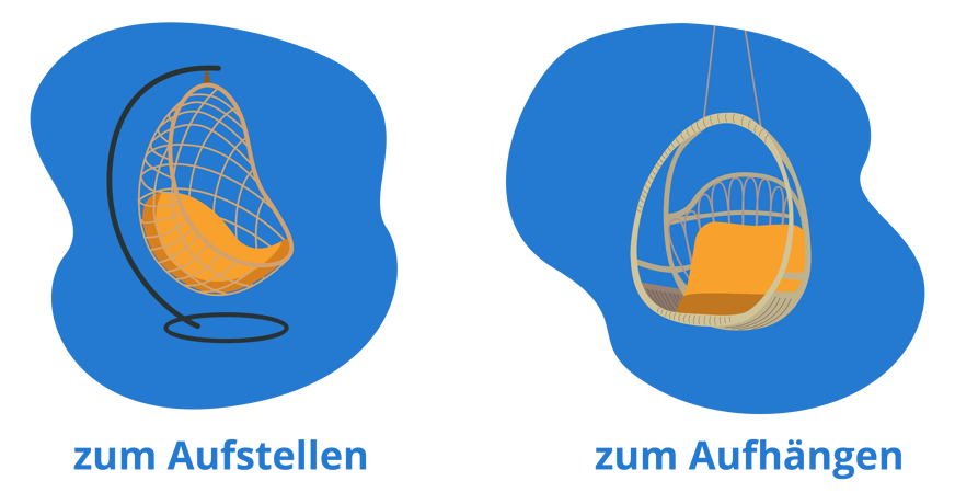 Hängesessel - Stehend oder hängend